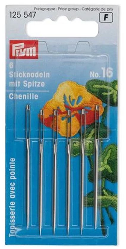Prym Borduurnaalden Zonder Punt Staal No. 16