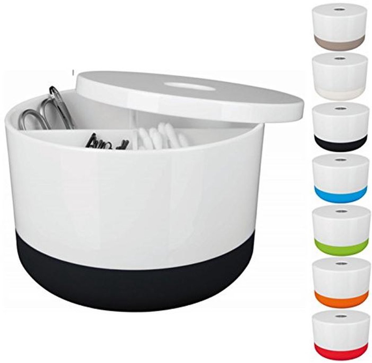 Cosmetica-organizer met verstelbare vakken voor make-up en sieraden 15x9cm