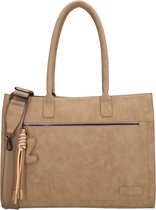 Zebra Trends Rosalyn Shopper 15,6 inch - Laptopvak - School - Werk - Laptoptas - Dames - Tote Bag - Dames Tas - Zand