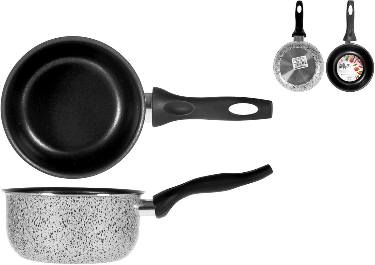 Non-stick Kookpan 16 cm - Eéngreeps Staal Keukengerei