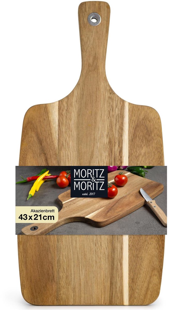 Moritz & Moritz houten plank van acaciahout met handvat