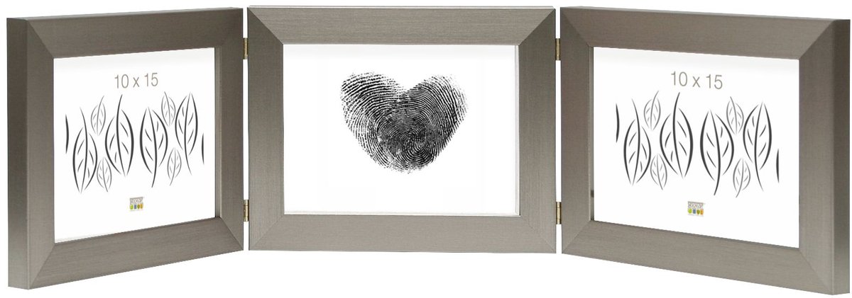 Deknudt Frames fotolijst S41VD1 H3H - zilver - drieluik - 3x 10x15 cm