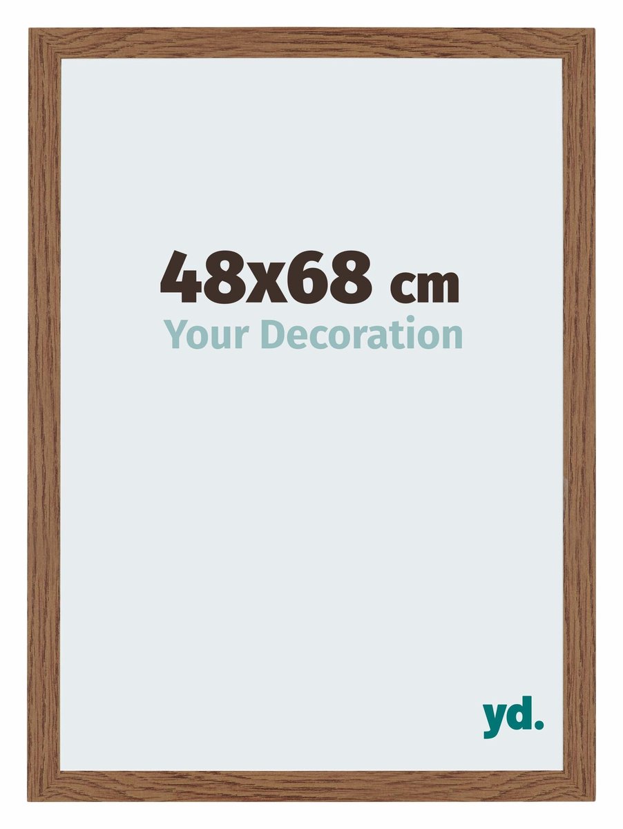 Your Decoration - Puzzellijst 48x68 cm - Eiken Rustiek - Puzzellijst 500-1000 stukjes - MDF Fotolijst - Mura