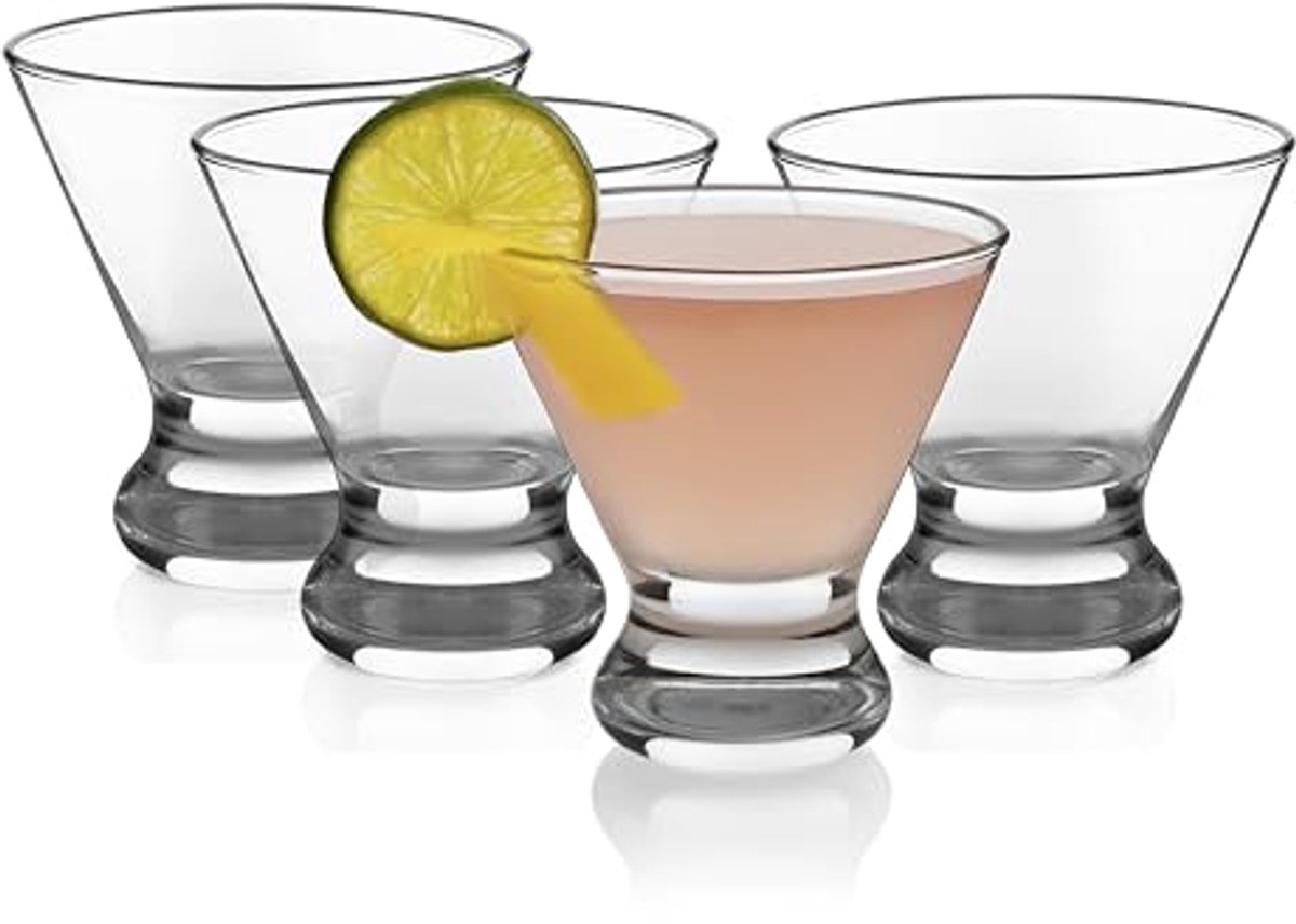 Set van 4 Cosmopolitan Cocktail en Martini Glazen - 8 Oz Helder Glas