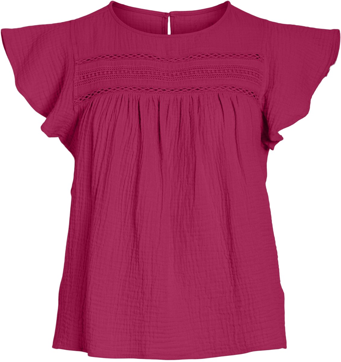 VILA - VIMULE C/S O-NECK TOP/KA - Dames - Blouses