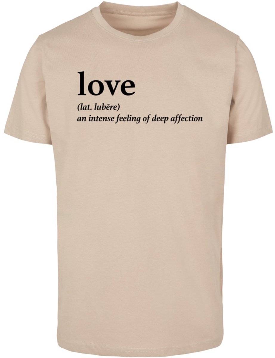 Mister Tee Love Definition Heren Tshirt M Beige