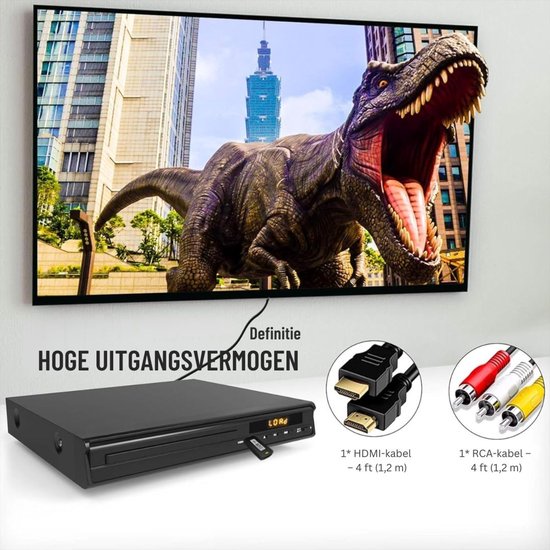 SNJY® DVD Speler met HDMI - DVD Speler Laptop - Externe DVD Speler - 1080P — afbeelding 4