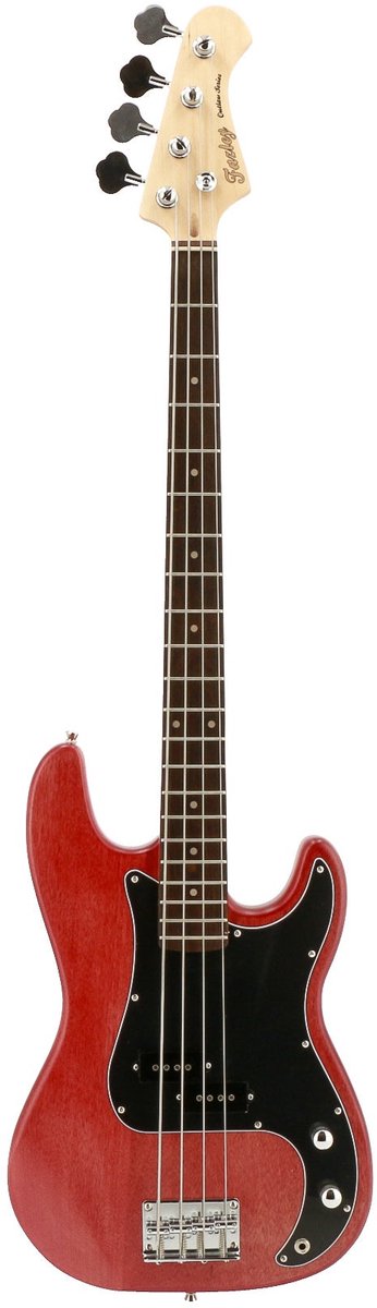 Fazley Outlaw Series Peacemaker Basic Red elektrische basgitaar met gigbag