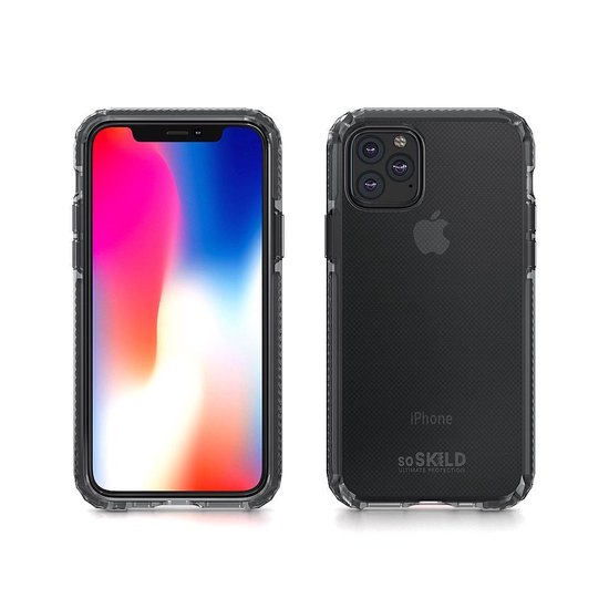 SoSkild iPhone 11 Pro Hoesje Defend Heavy Impact - Smokey Grey
