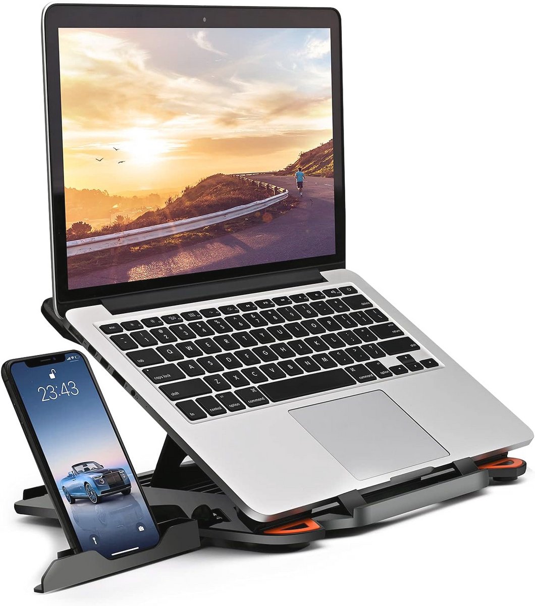 Verstelbare Laptopstandaard met Meerdere Hoeken - Draagbare en Opvouwbare Laptopverhoger
