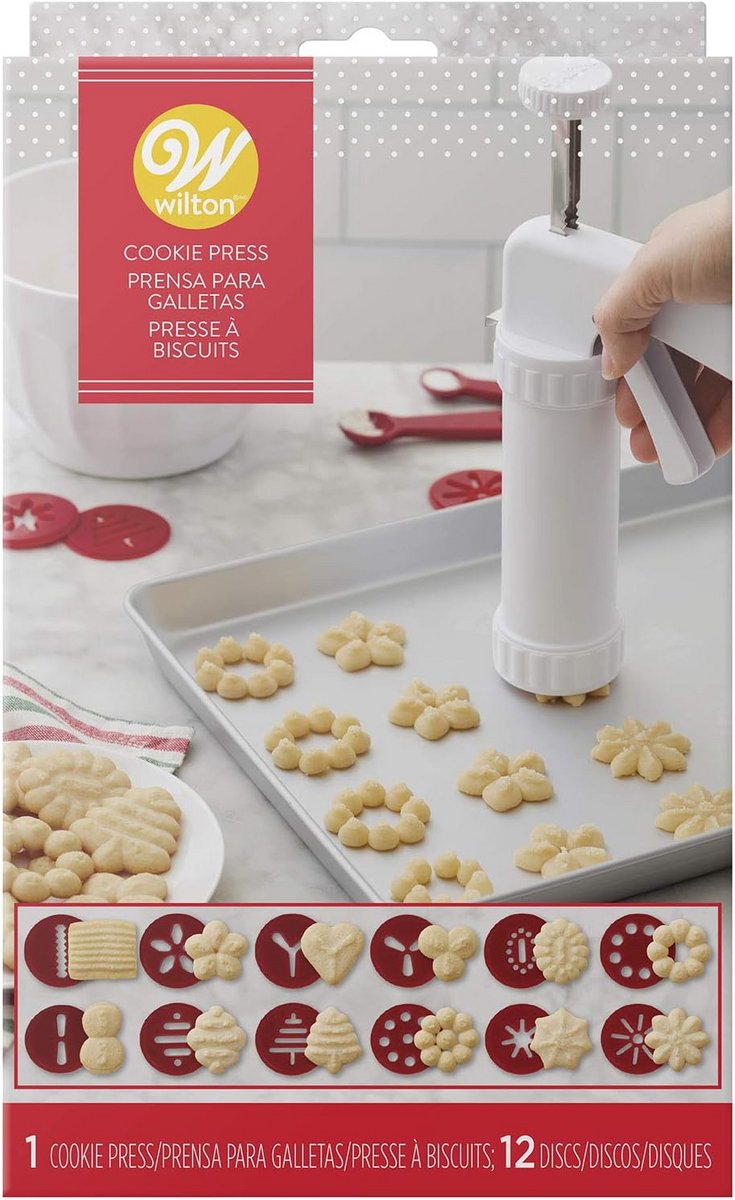 Fijne Koekjespers Set met 12 Verschillende Vormen - Bakken & Decoratie