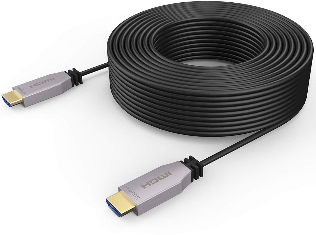 Fiber Optische HDMI 2.0b Kabel 20 Meter voor 4K@60Hz | Hoge Snelheid 18.2Gbps, HDR, ARC, 3D Support