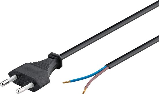 Perel EPC015R25 netsnoer, 1,5 m/3G2,5 / stekker Cee 7/7, met uiteinde zonder stopcontact | KABEL