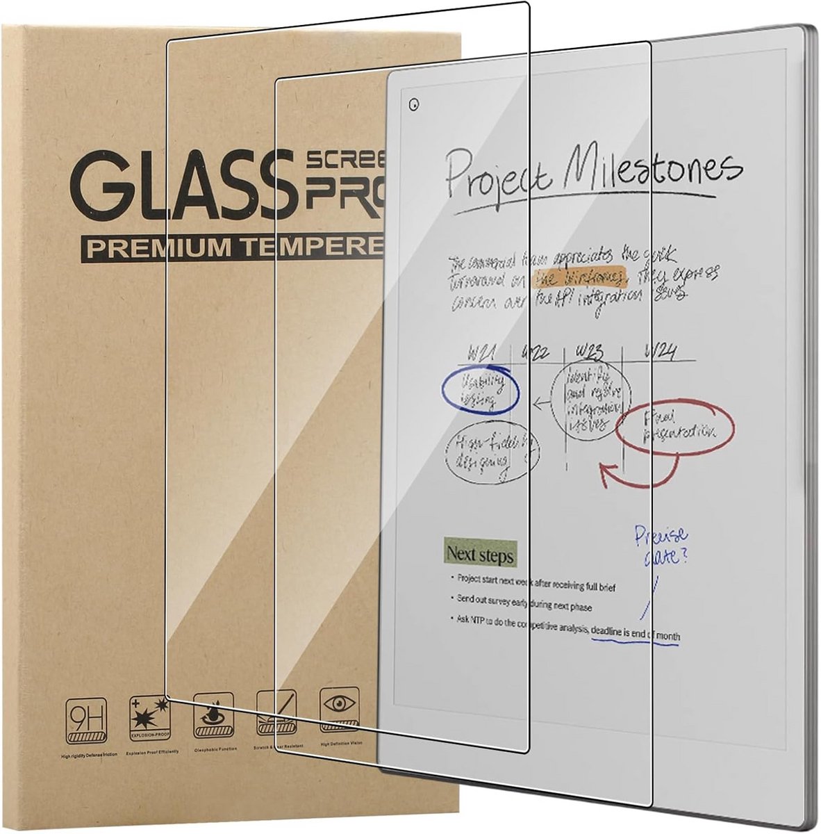 2 stuks Displaybeschermfolie voor 11,8 inch Voorzien van Zeer Sterk Glas