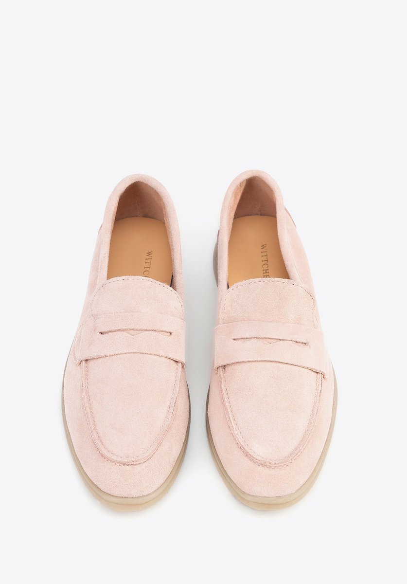 Wittchen - Klassieke Roze Suède Lederen Loafers - Elegantie - Comfort - Veelzijdigheid