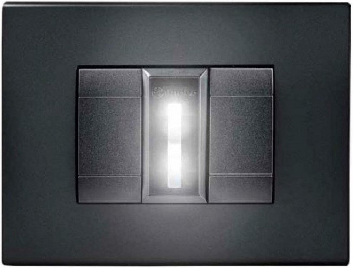 LED noodverlichting inbouw 2.5W 230V antraciet