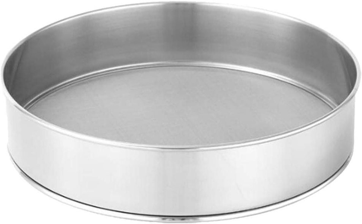 Meelzeef van RVS, fijne zeef voor 30 cm, bakaccessoire met handvat