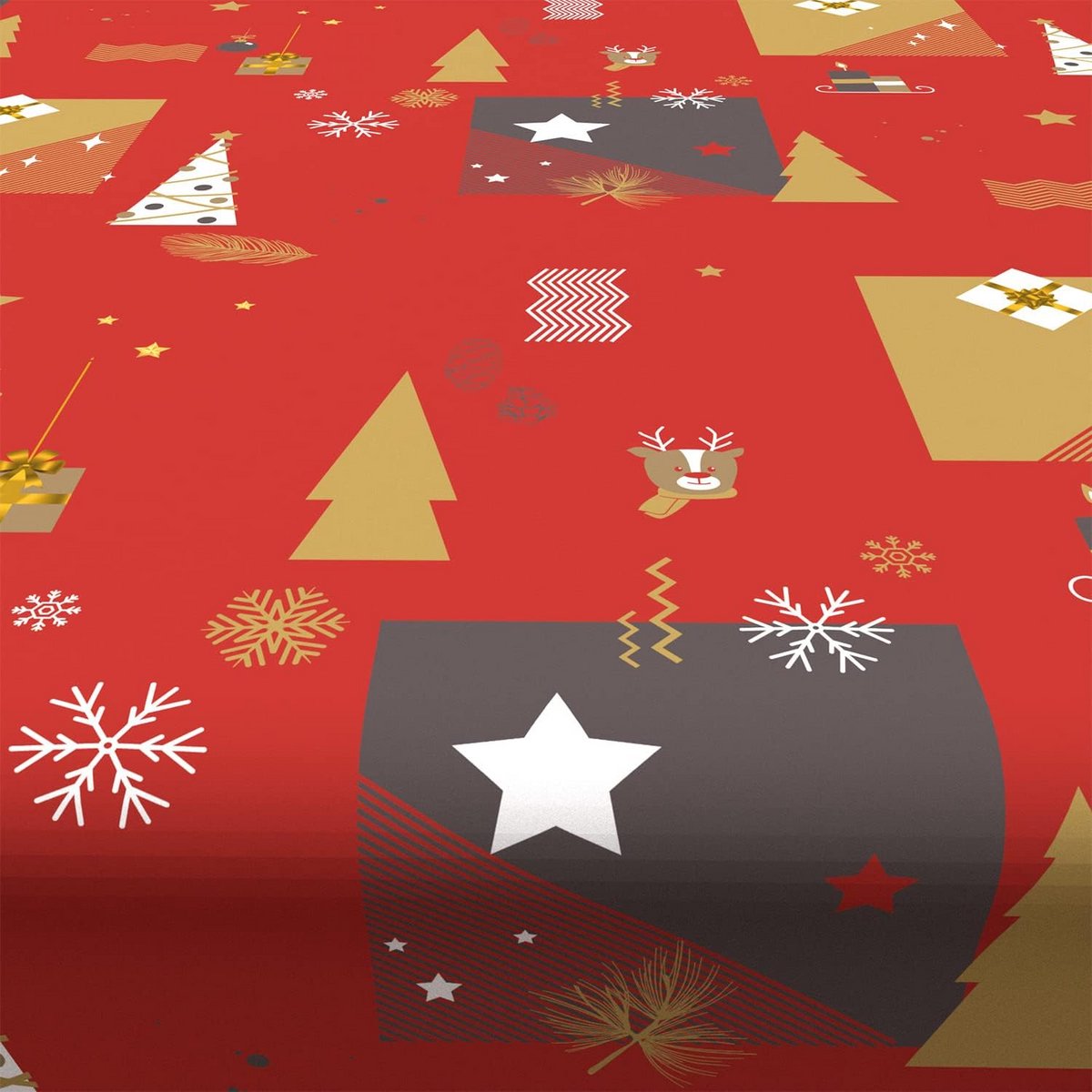 Rood Tafelkleed 180x180 cm Vierkant Waterafstotend Kerst en Feestdagen