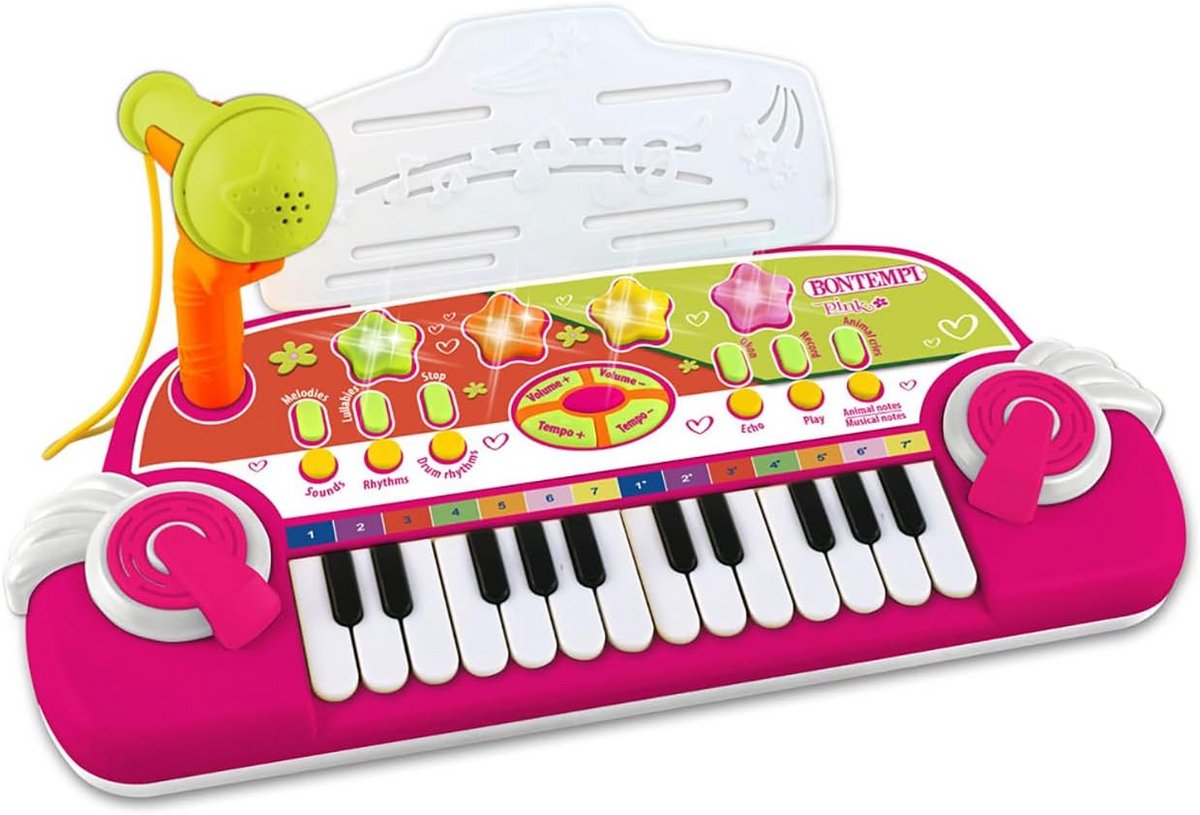 Elektronisch Speelgoed Keyboard met 24 Toetsen en Microfoon voor Kinderen | Muziek maken en Zingen