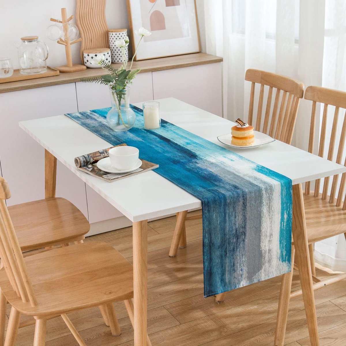 Linnen Tafelloper Rechthoekig 40x140 cm - Rustieke Vintage Decoratie Woonkamer
