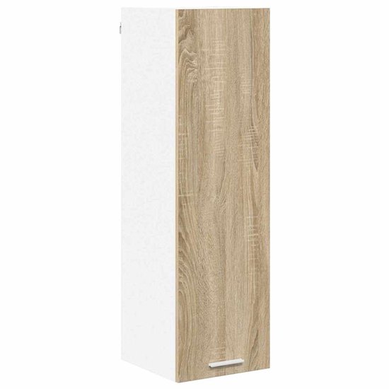 Homgoday Wandkast van gerookt eiken, 60 x 31 x 60 cm, bewerkt hout