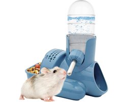 Gsedaox- Kleine Huisdieren Drinkfles -Hamster Waterfles-120ml-Waterdispenser voor Konijn Cavia Chinchilla-Blauw