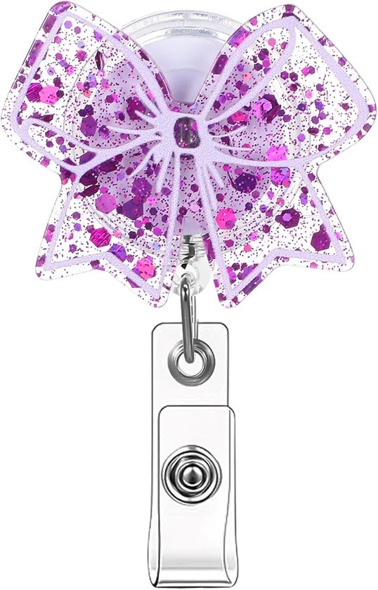 Idclip 1Pc Roze Kus Intrekbare Badge Houder Met Al... - Grandado