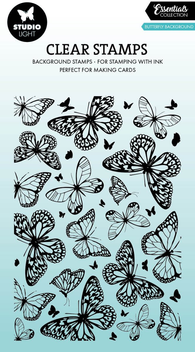 Clear stamps Butterfly background - Essentials nr. 919