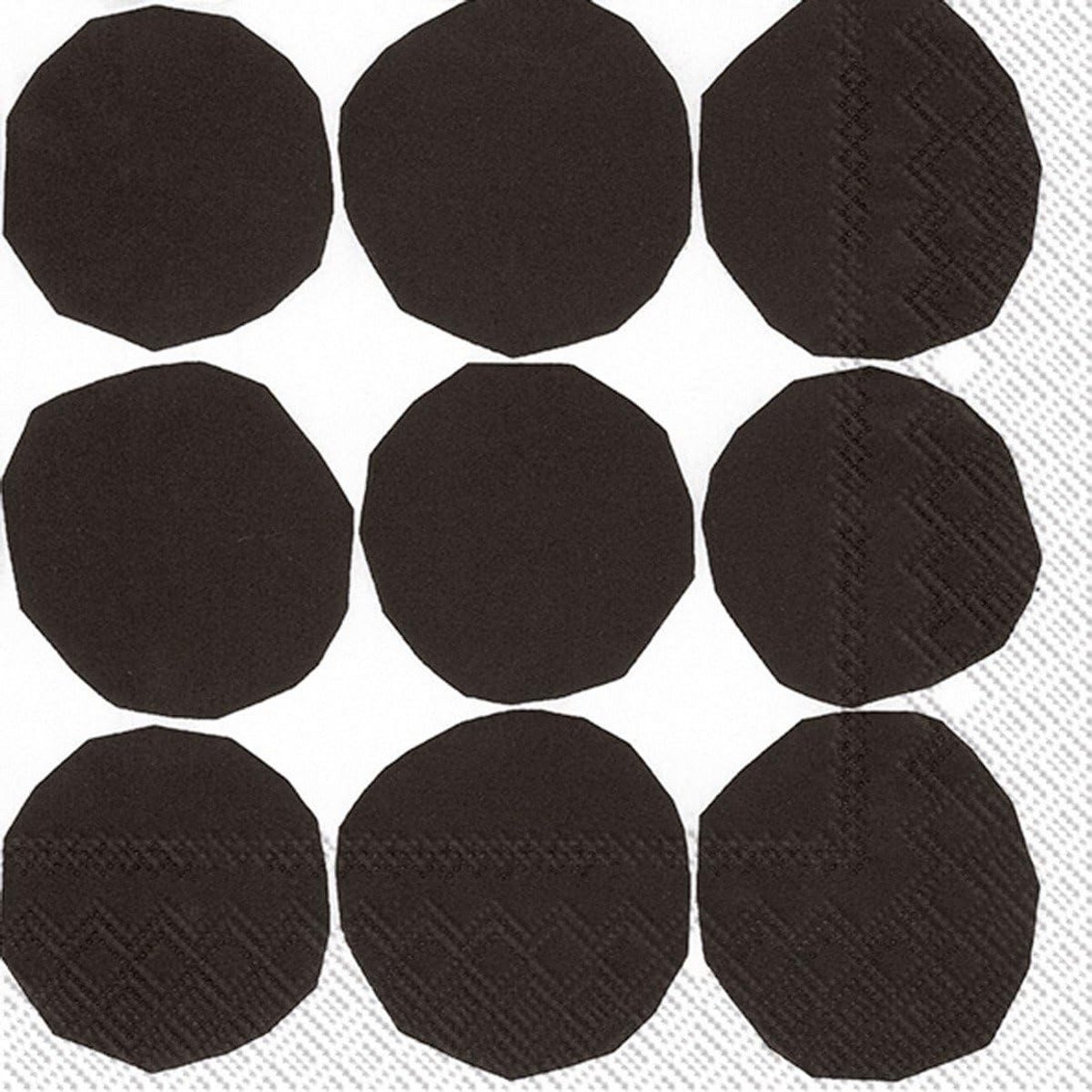 Servetten Luxe Zwart Wit Met Stippen Patroon - 20 Stuks - 3-laags