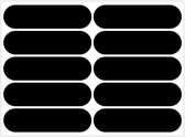 Reflecterende stickers - 10 Stuks - Fietsreflectoren - Acryl - Reflectie - Verbeter de zichtbaarheid - Reflecterende Veiligheids stickers - Voor fiets, motor scooter, scooter, alle soorten helmen - 7*1.8cm - Zwart