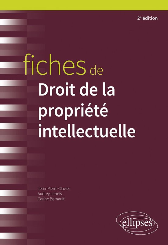 Fiches de droit de la propriété intellectuelle - cover