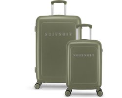 Onbekend SUITSUIT Kofferset 2 delig - Reiskoffer groot - Handbagage koffer - Koffer set - Veilig TSA cijferslot - Reiskoffer set - Reiskoffer met wielen - Natura kofferset Dark Olive