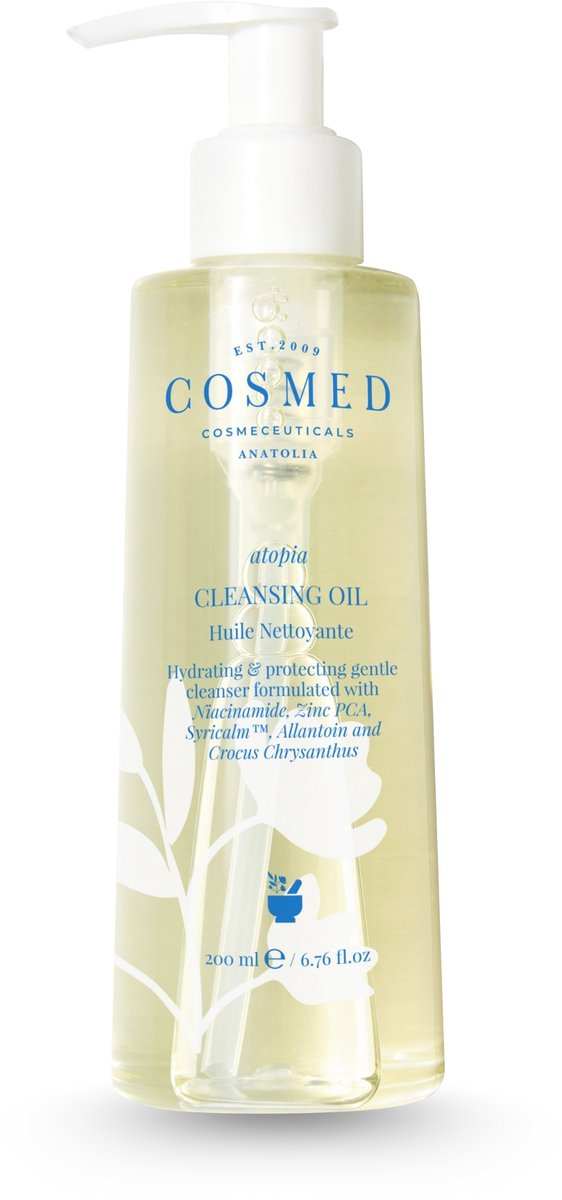 Cosmed Atopia – Cleansing Oil – Reinigingsolie voor Alle Huidtypes – Oil Cleanser voor Gezicht en Lichaam – Atopische Huid – Make up Remover – 200 ml