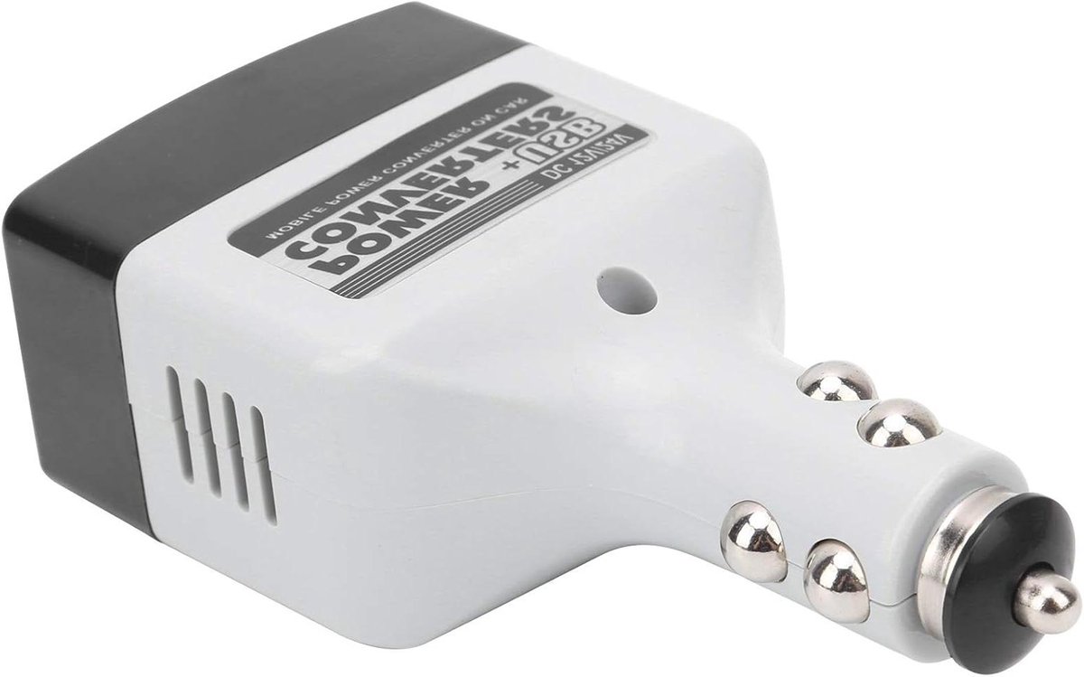 Allecta - Omvormer 12V naar 220V met USB Poort voor Auto - Zwart
