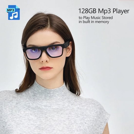 Slimme Bluetooth Zonnebril met MP3 en Open Oor Technologie - Gepolariseerde UV-bescherming, Draadloos Genieten van Muziek en Handsfree Bellen van Merkloos — afbeelding 4
