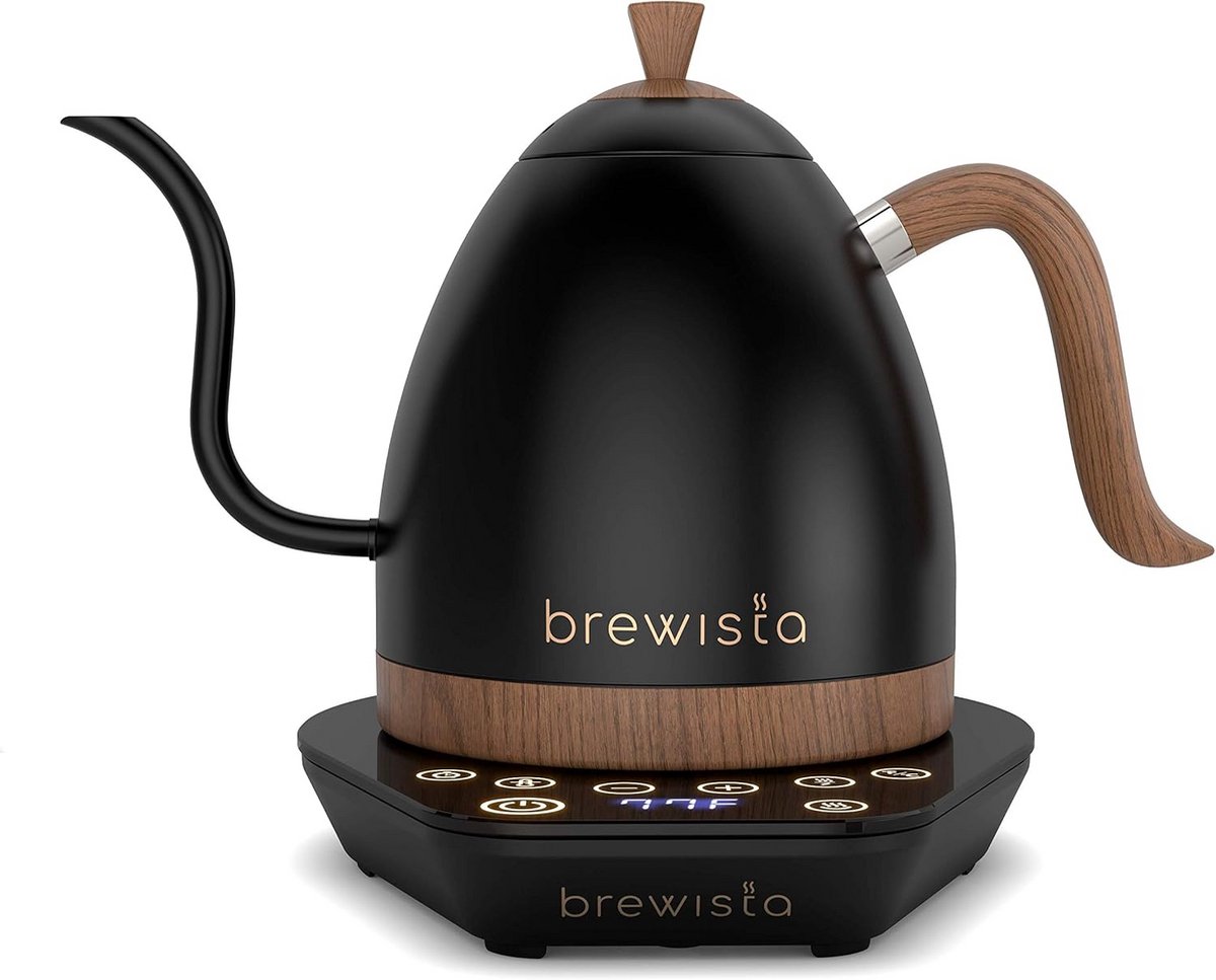 Elektrische Waterkoker met Zwanenhals & Temperatuurregeling voor Slow Coffee - 1.0 Liter