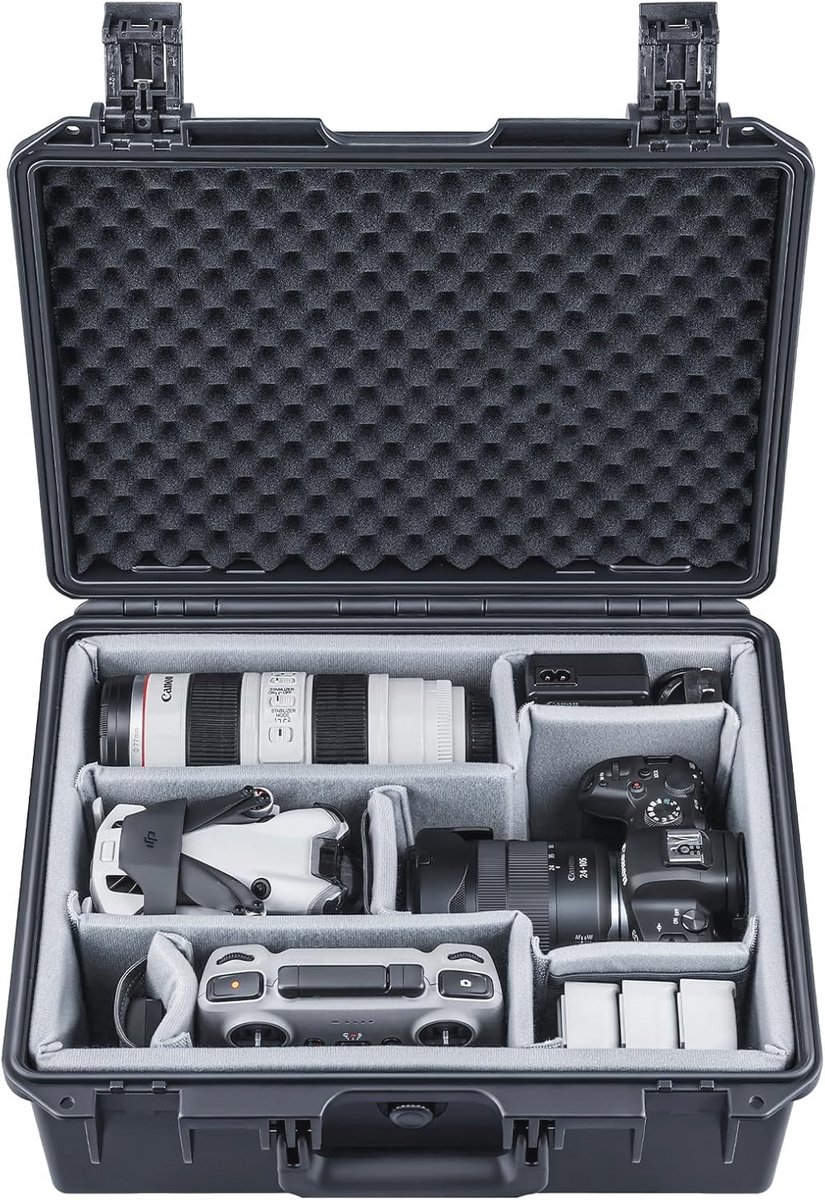 Waterdichte Hardcase voor Camera's en Drones met Verstelbare Verdelers
