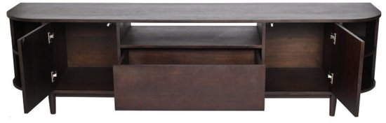 Tv meubel Milla mangohout 210x44x55cm - Bruin - Japandi