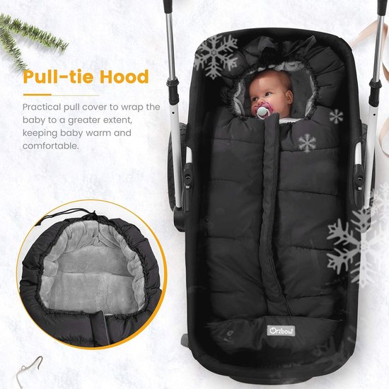 Warme Wintervoetenzak voor Kinderwagen - Dikke Waterdichte Thermofleece Voetenzak voor Buggy en Wandelwagen — afbeelding 2
