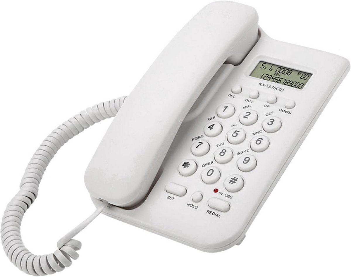 Vaste Telefoon met Nummerherkenning - Wand- en Desktopmodel voor Kantoor en Thuis
