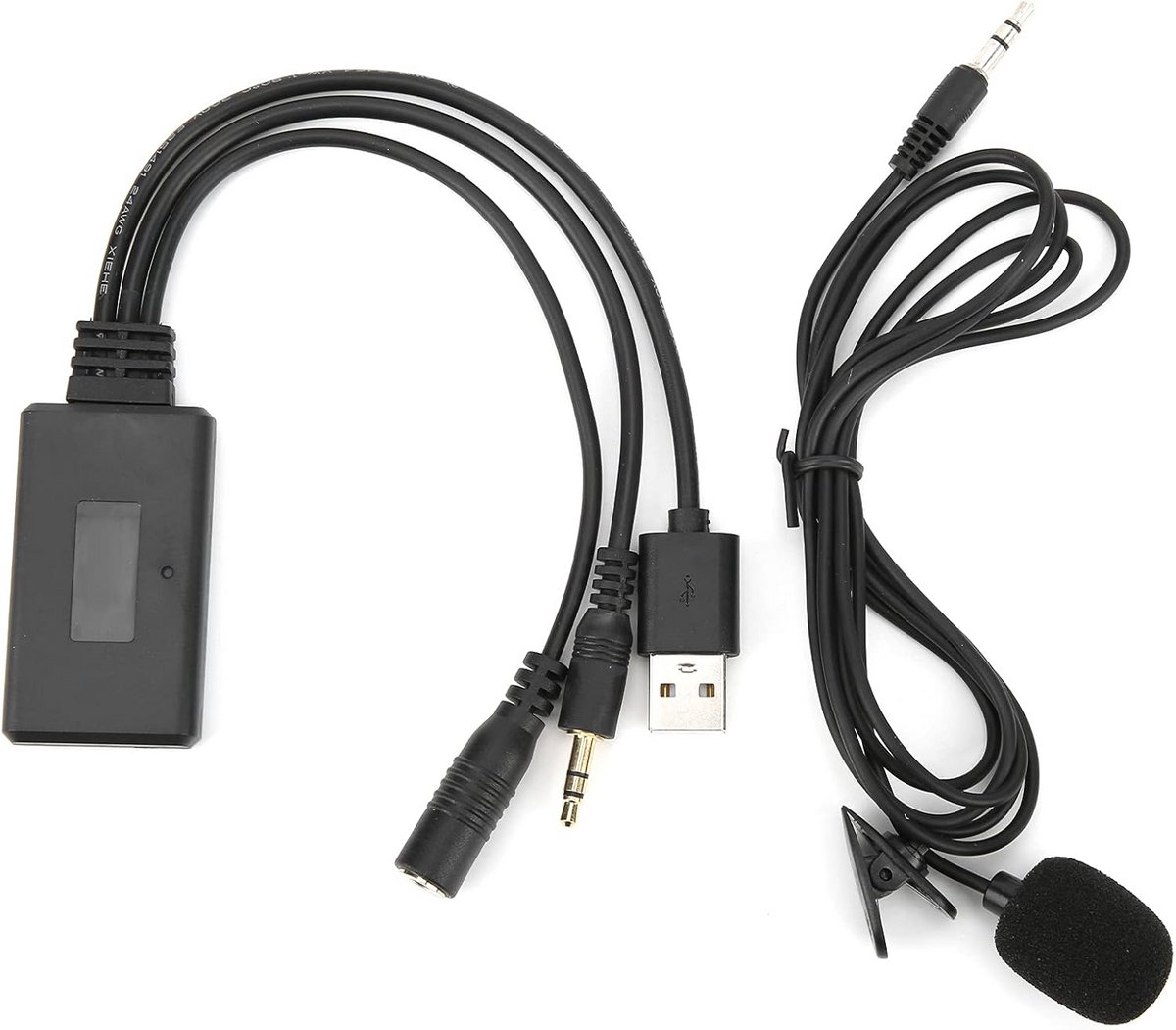 Bluetooth 5.0 AUX Kabel Adapter met Microfoon voor Handsfree Bellen