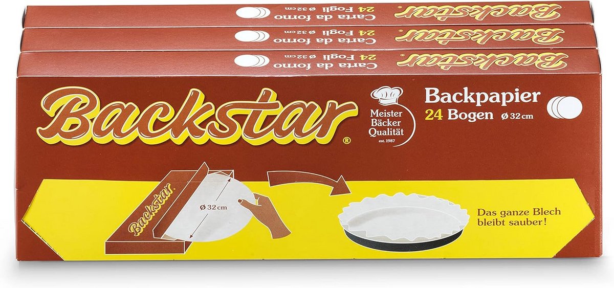 3 Pakken Rond Bakpapier 32 cm - Voor Ronde Bakplaten en Bakvormen
