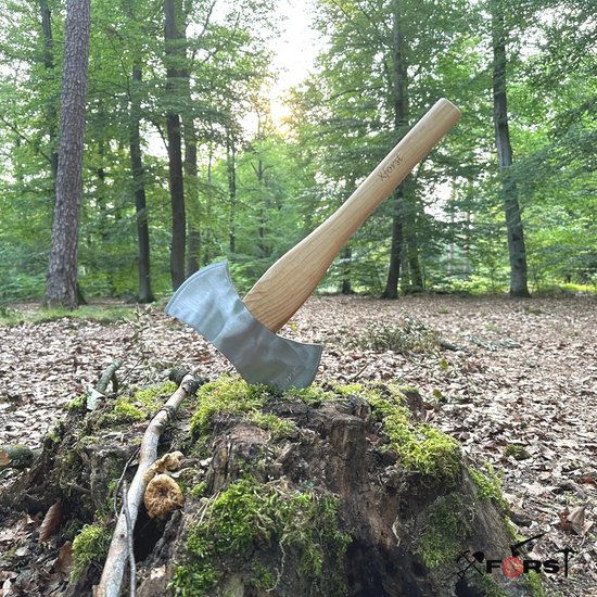 Dubbele Kop Bijl van Gesmeed Koolstofstaal met Hickory Handvat - 42 cm van Merkloos	 — afbeelding 4