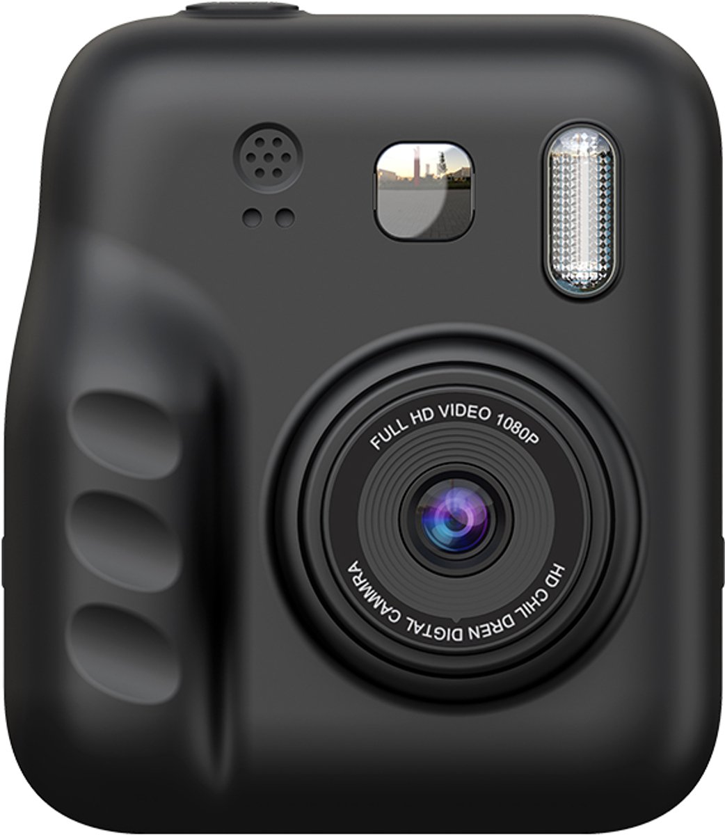 Jumalu Instant Camera – 2.4" HD Camera met Selfie Functie – 1080p – Inclusief 4 Rollen Fotopapier – Direct Print Camera voor Kinderen – Zwart
