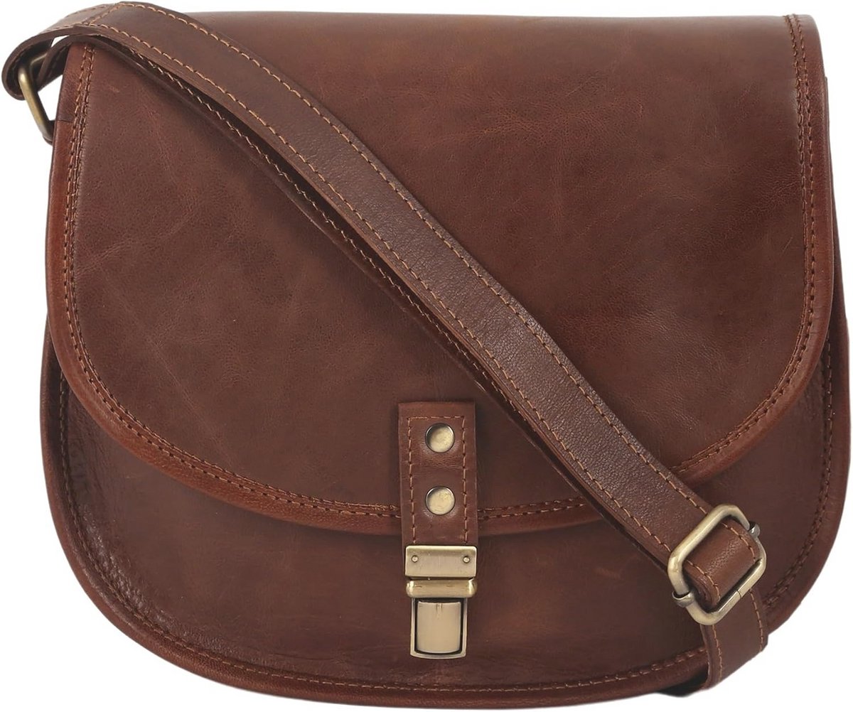 Dames Echt Leren Crossbody Schoudertas - Boho Chic Reistas
