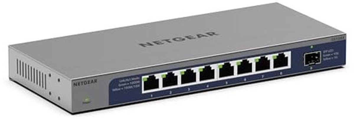 Gigabit Switch met 8 Poorten en 10Gbps Snelheid