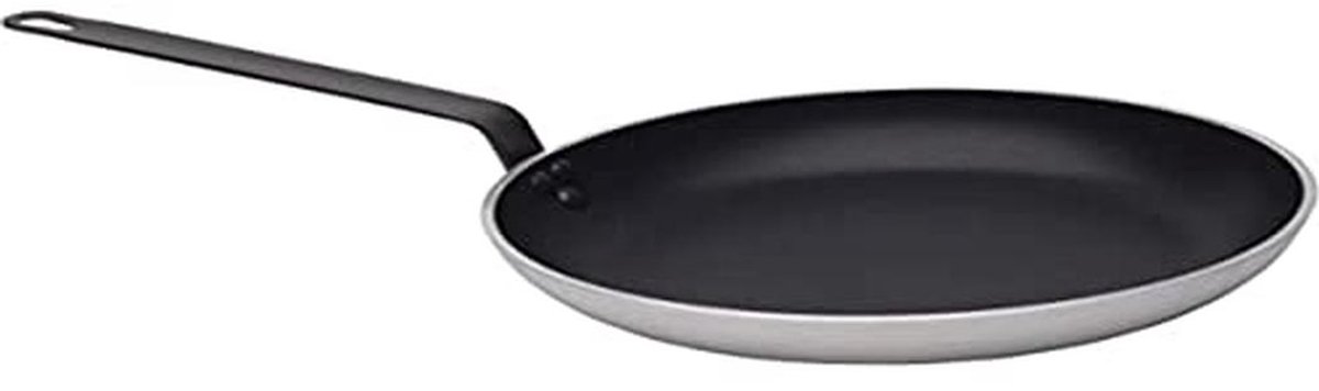 Zwarte Aluminium Koekenpan 32 cm met Teflon Antiaanbaklaag - Duurzaam en Efficiënt
