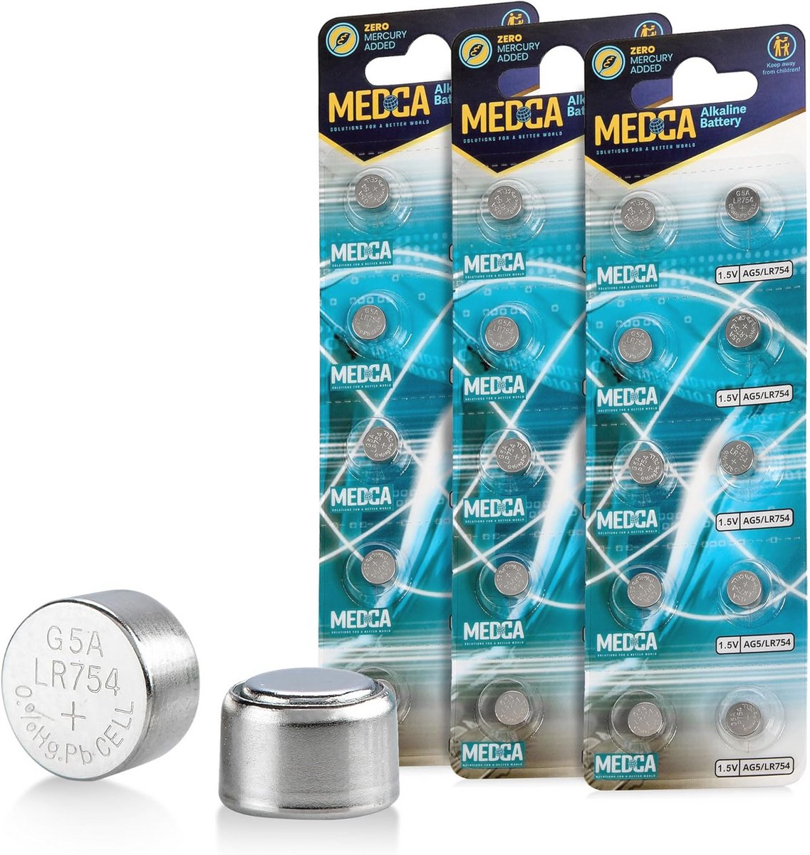 Alkaline Batterij AG5 LR754 - 30 Stuks - 1,5V