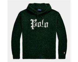 Polo Ralph Lauren heren trui met hoodie - Polo Ralph Lauren Alpaca Blend Long-Sleeve Pullover XL Dark Green