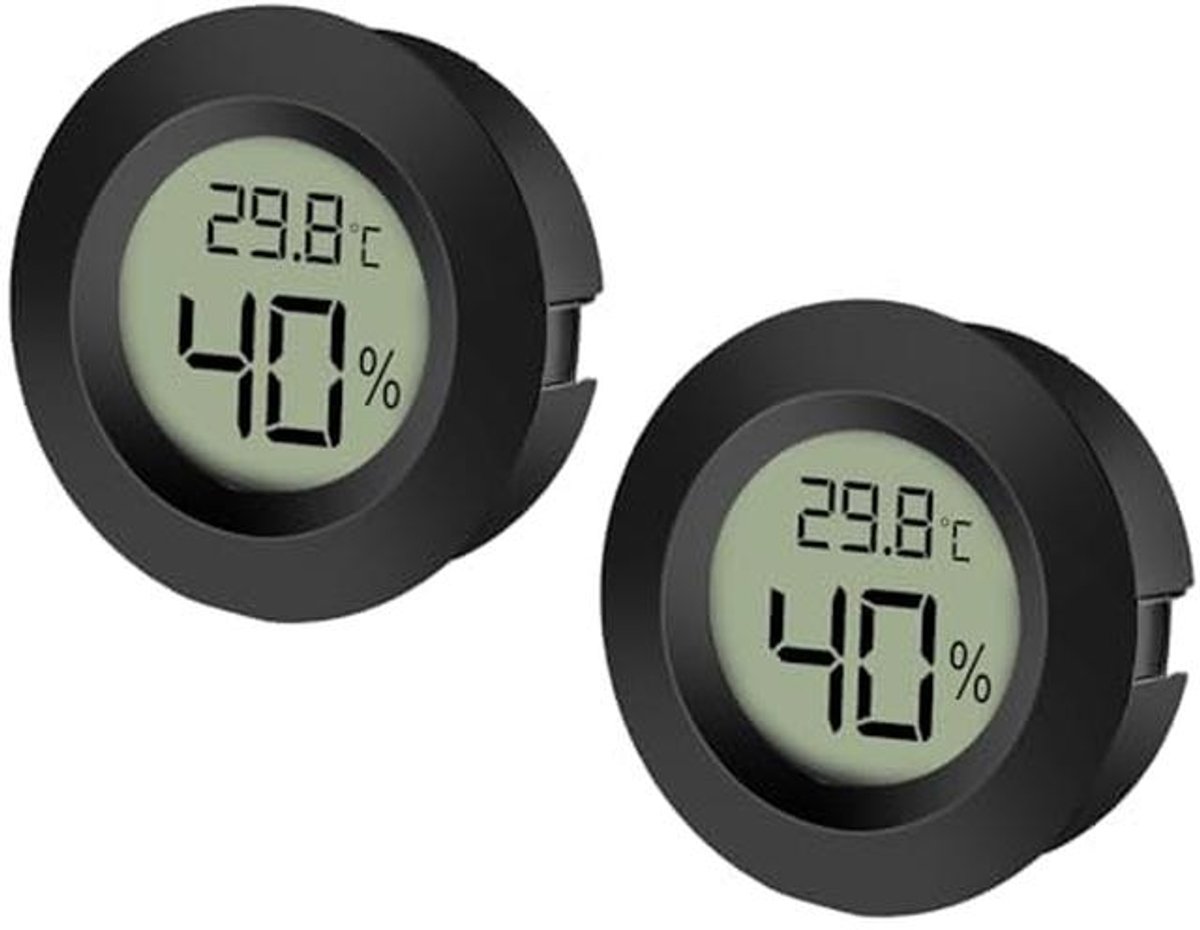 EEEKit 2-Pack LCD Digitale Hygrometer Thermometer, Indoor Outdoor Vochtigheid Meter Temper